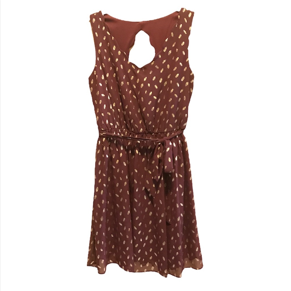 by & by Red and Gold Dress